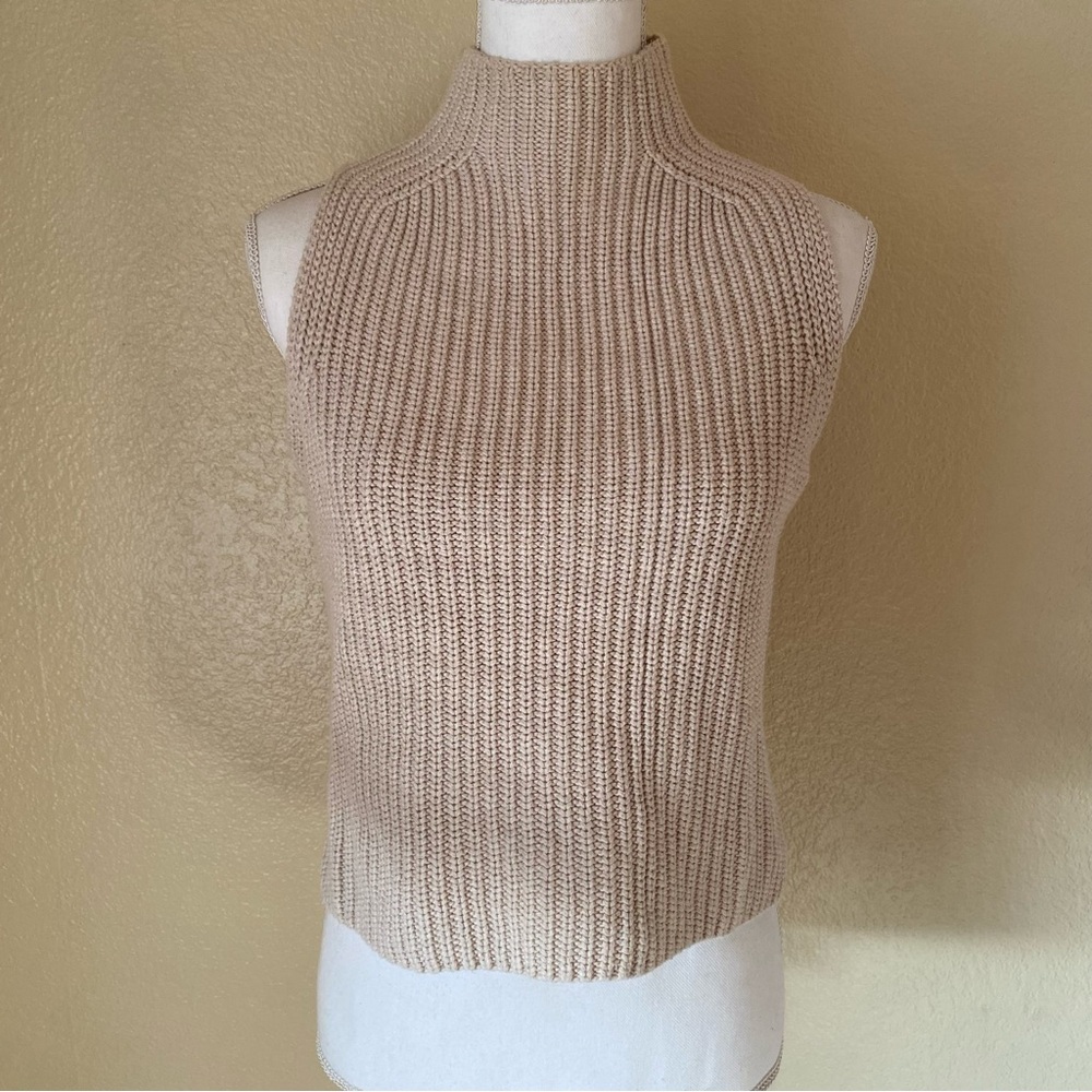 Faherty Cotton Cashmere Minimalist Sleeveless Knit Top